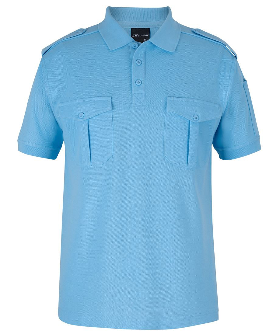 JB's S/S 250 EPAULETTE POLO WHITE