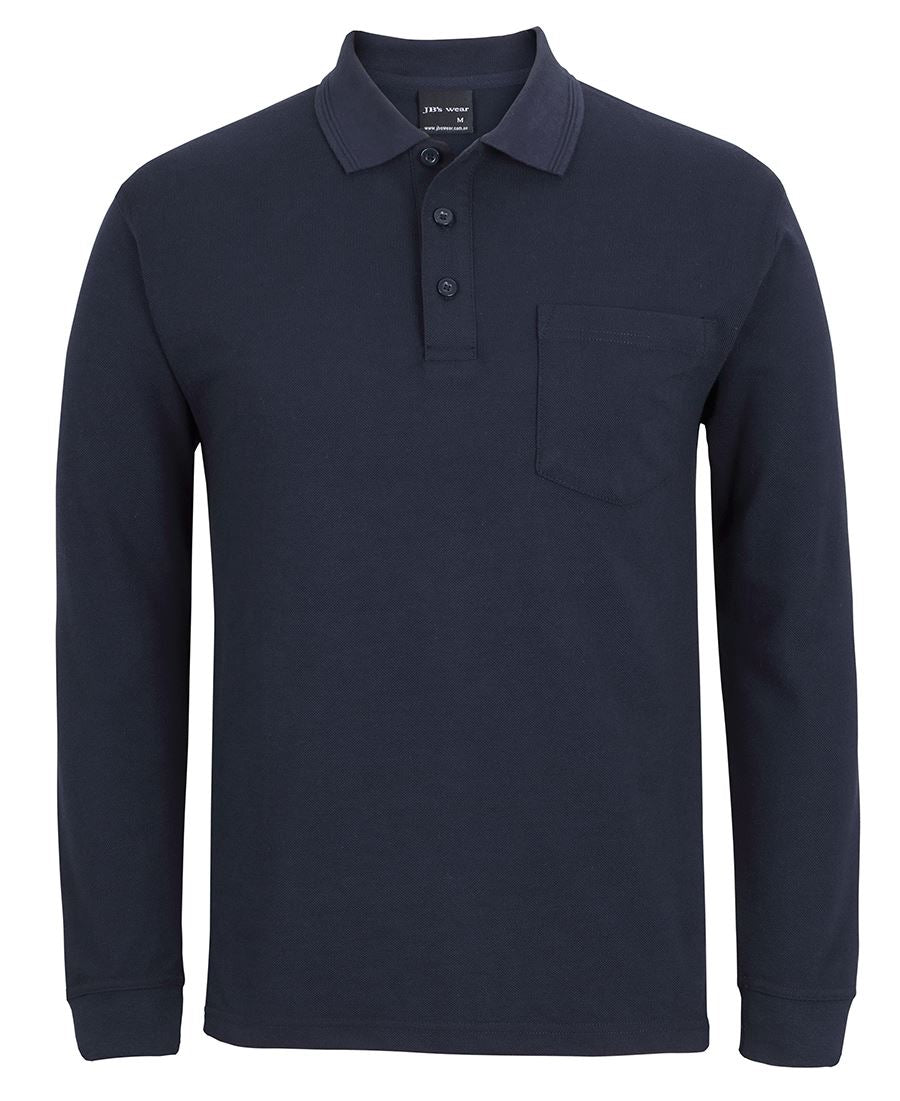 JB's 210 L/S POCKET POLO NAVY