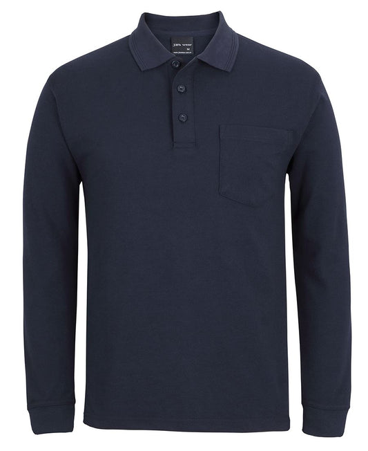 JB's 210 L/S POCKET POLO NAVY