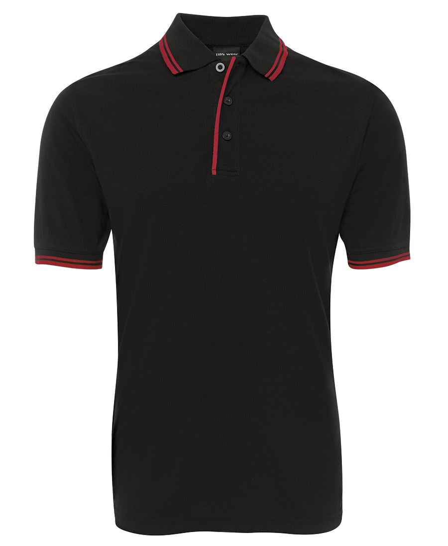 JB's CONTRAST POLO NAVY/RED
