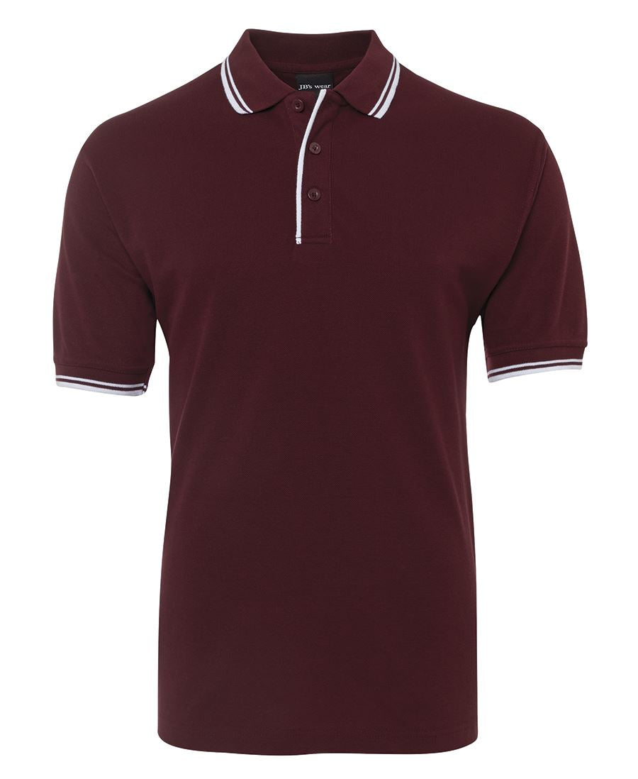 JB's CONTRAST POLO NAVY/RED