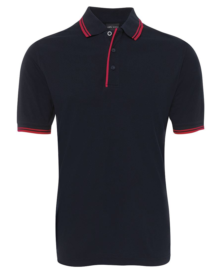 JB's CONTRAST POLO NAVY/RED