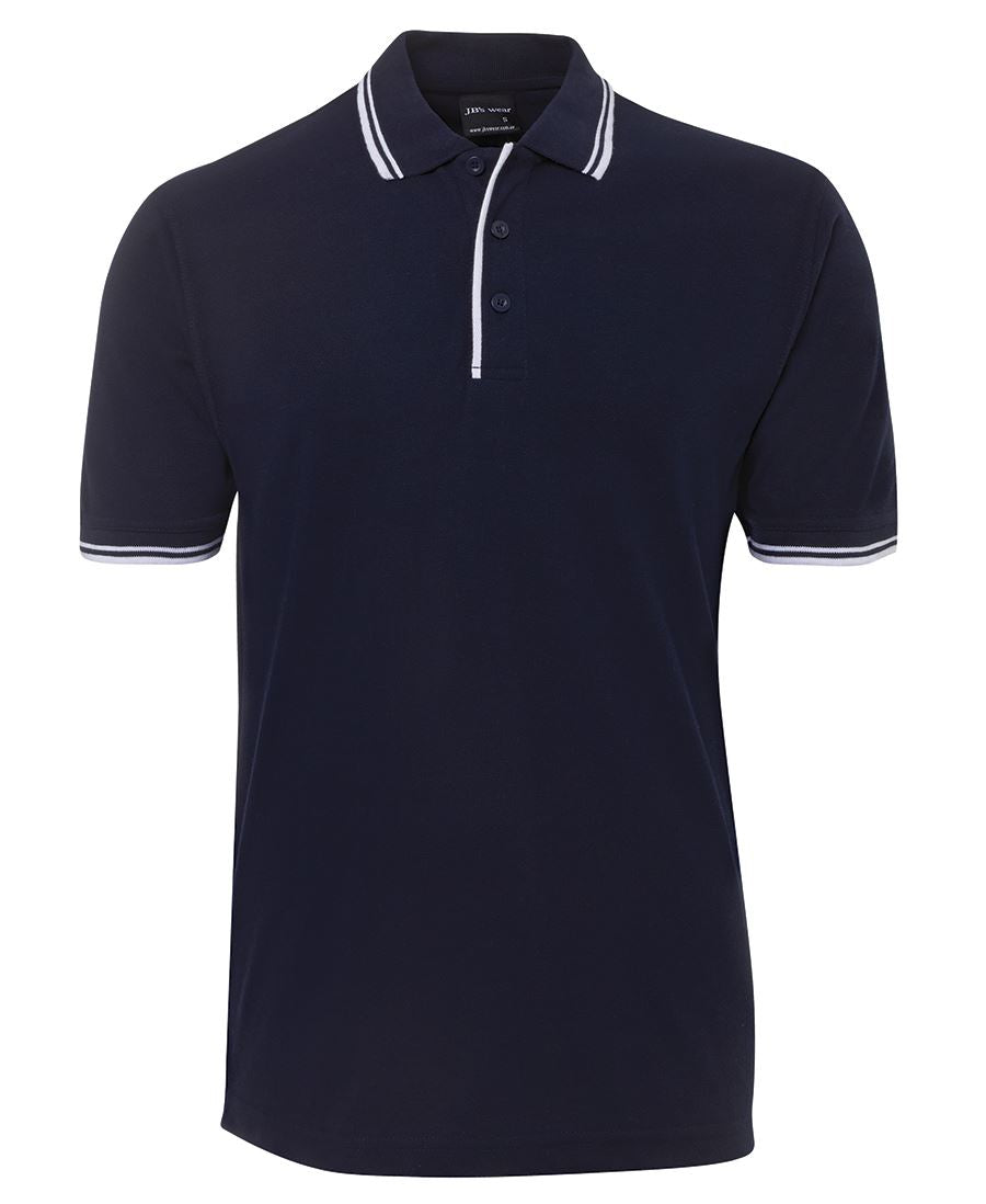 JB's CONTRAST POLO NAVY/RED
