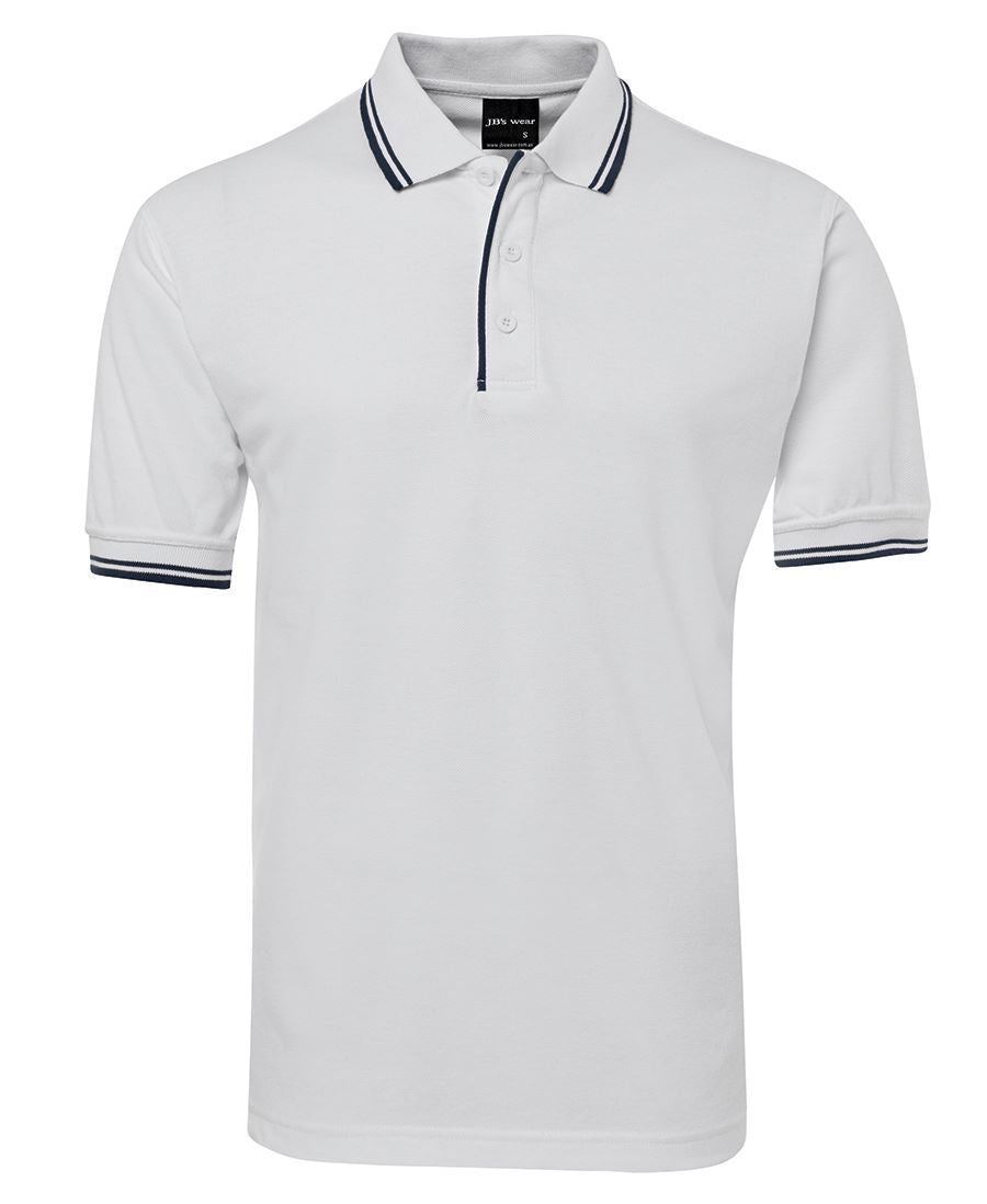 JB's CONTRAST POLO NAVY/RED