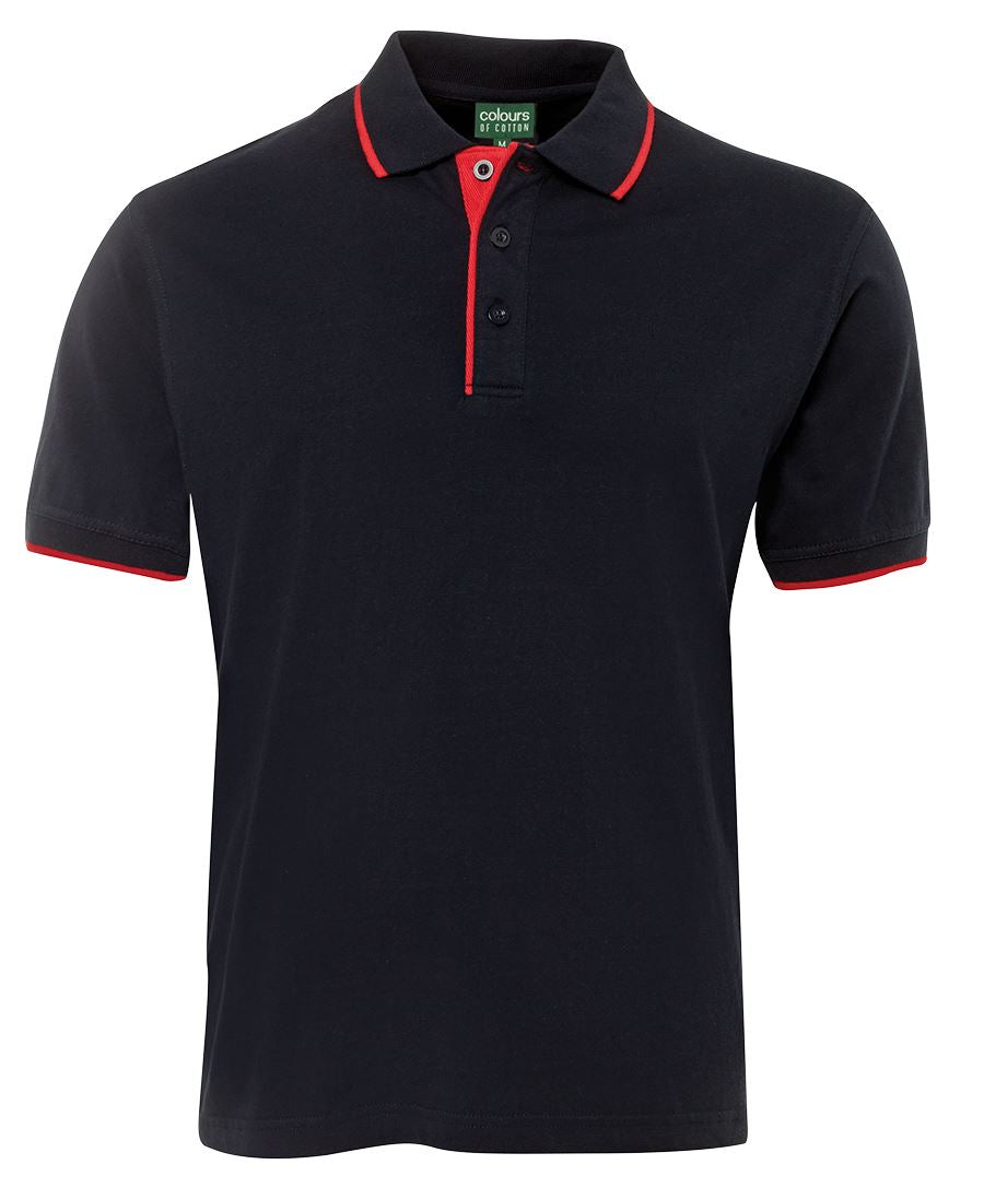 C of C TIPPING POLO NAVY/RED