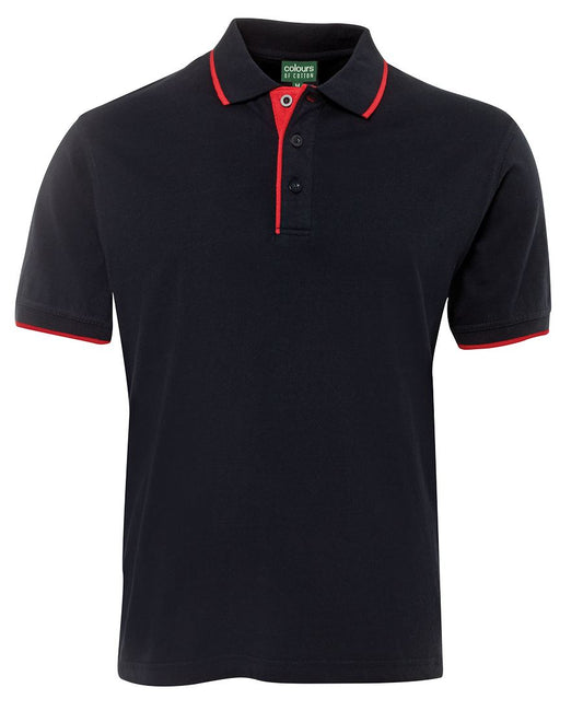 C of C TIPPING POLO NAVY/RED