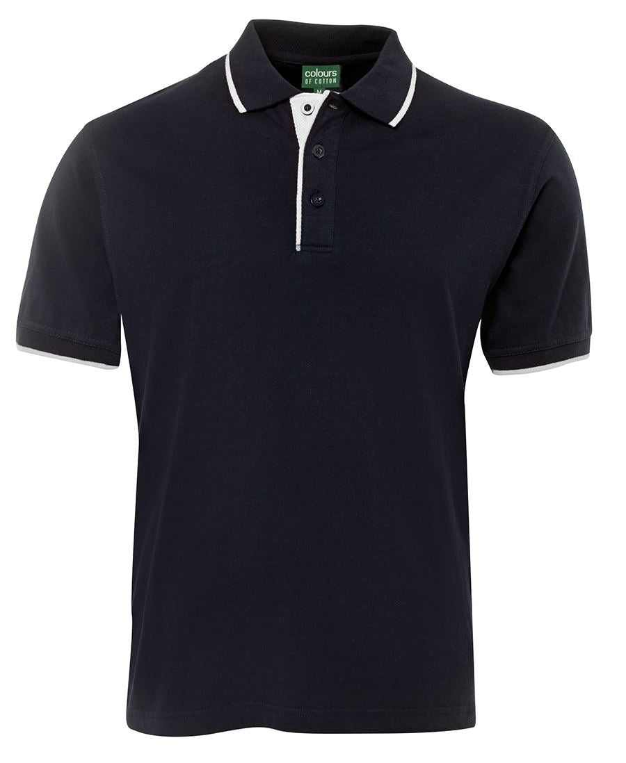 C of C TIPPING POLO NAVY/RED