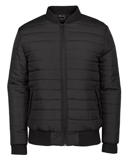 JB's PUFFER BOMBER JACKET BLACK