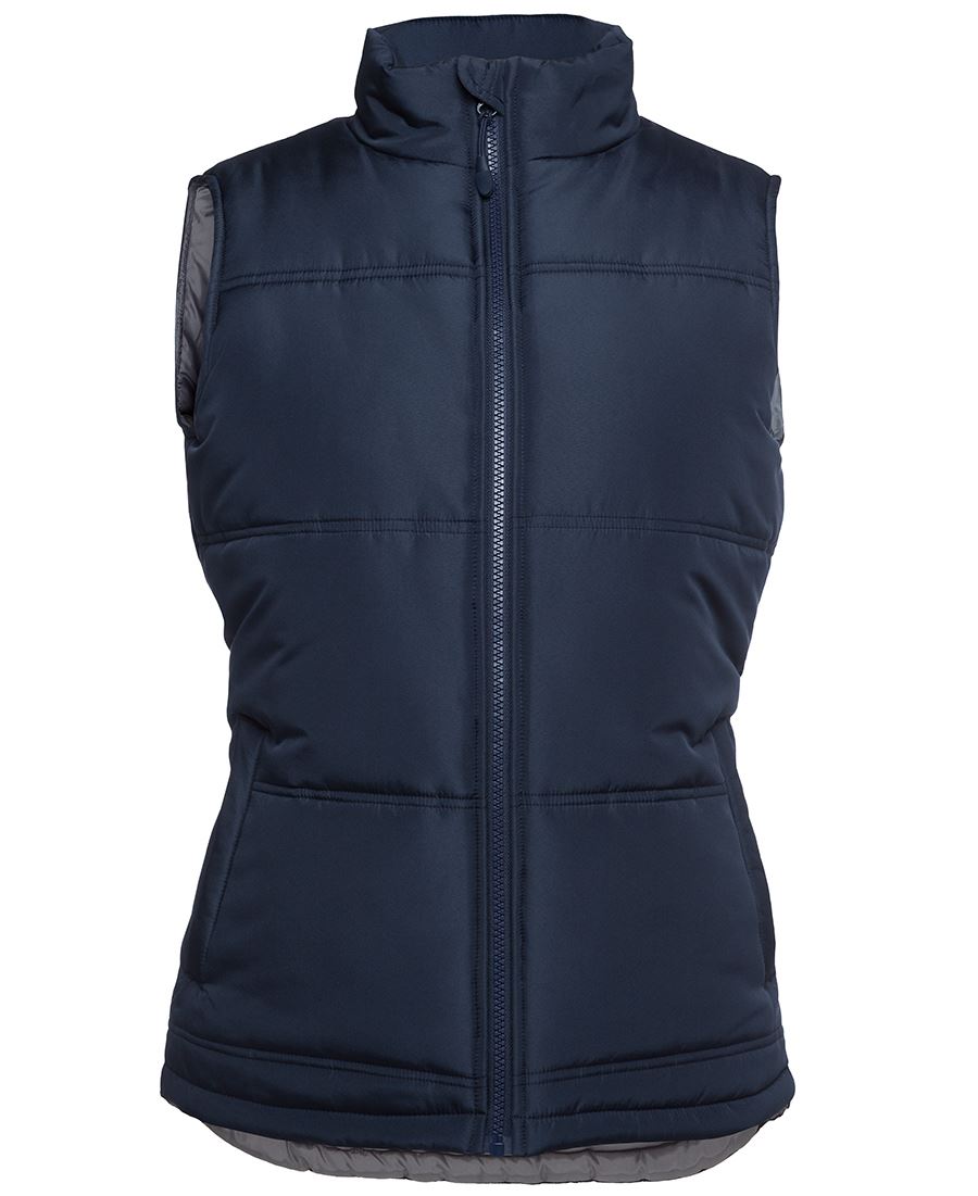 JB's LADIES ADV PUFFER VEST NAVY/GREY