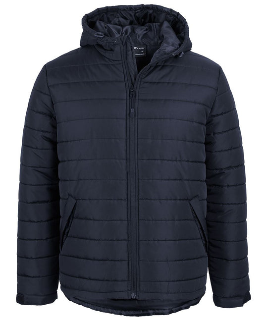 JB's HOODED PUFFER JACKET NAVY