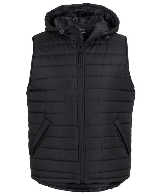 JB's HOODED PUFFER VEST NAVY