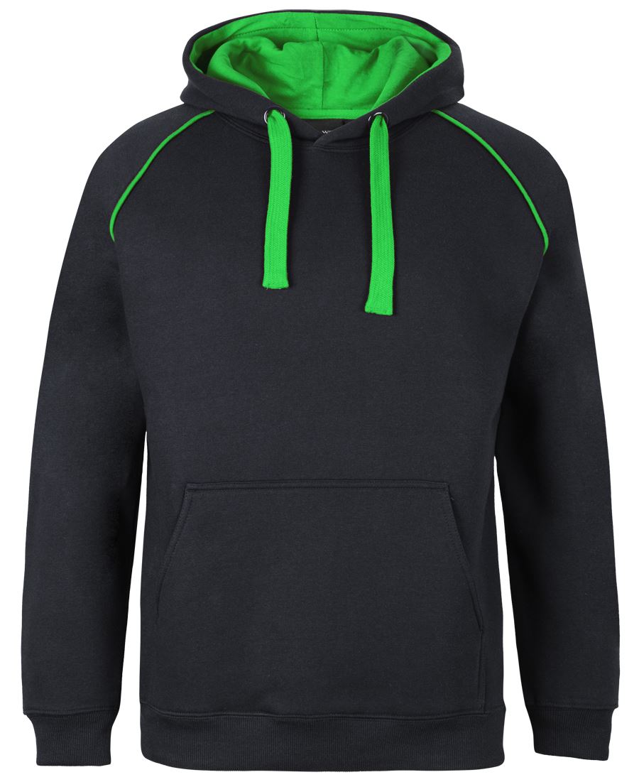 JB's CONTRAST FLEECY HOODIE NAVY/RED
