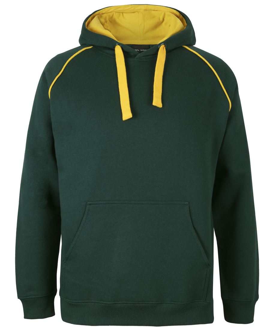 JB's CONTRAST FLEECY HOODIE NAVY/RED