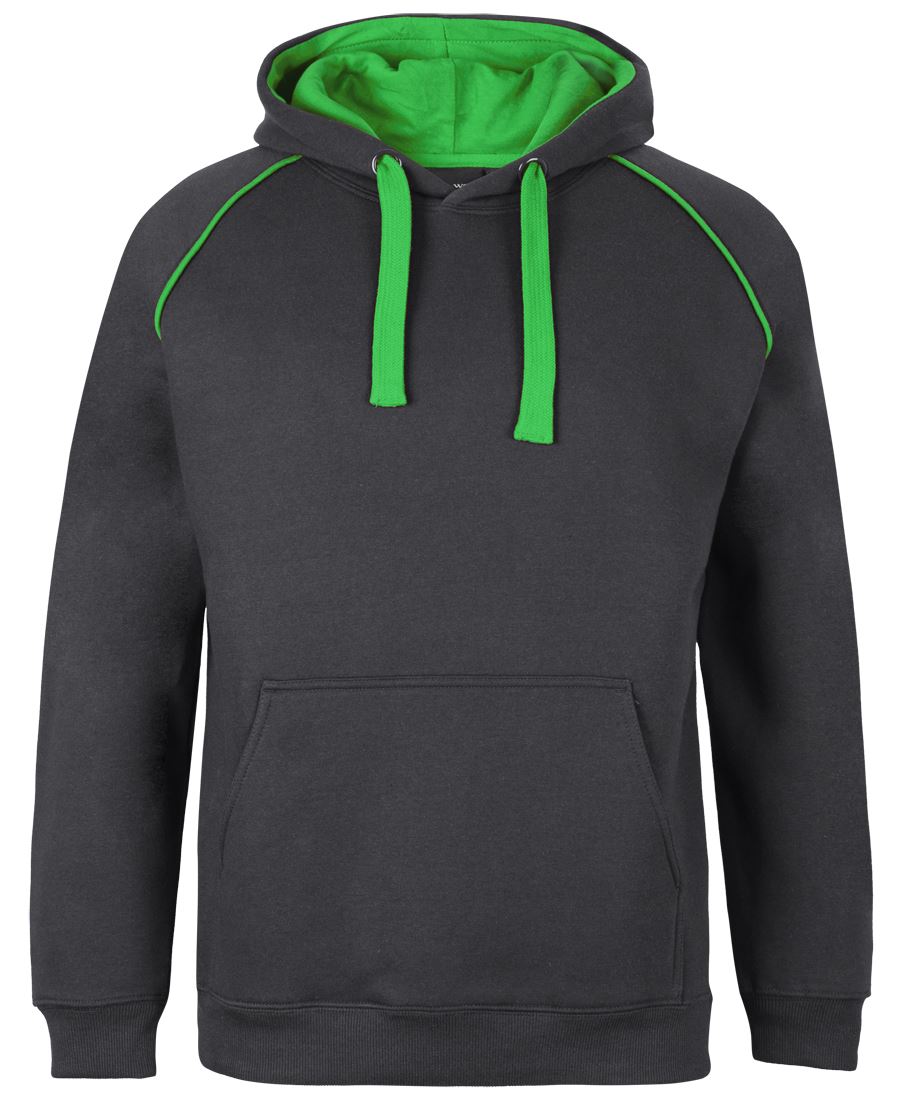JB's CONTRAST FLEECY HOODIE NAVY/RED
