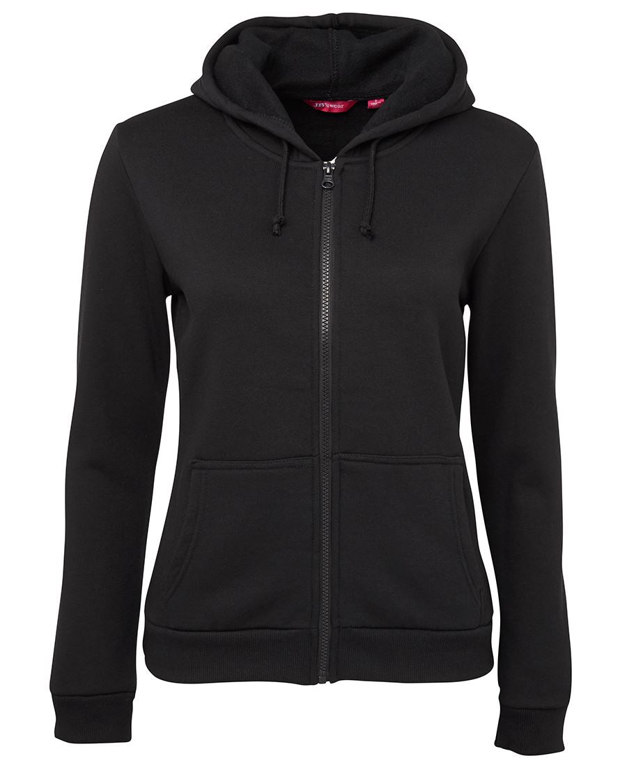 JB's LADIES P/C FULL ZIP HOODIE BLACK