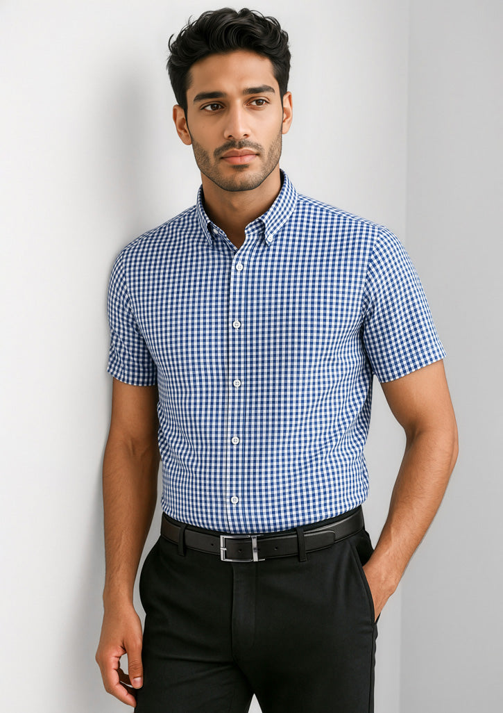 Mens Springfield Short Sleeve Shirt - French Navy