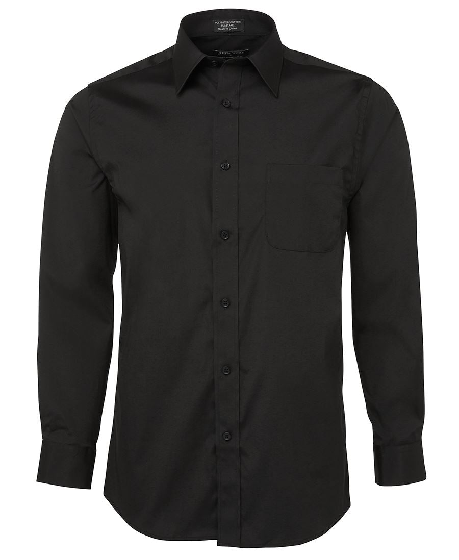 JB's URBAN L/S POPLIN SHIRT BLACK