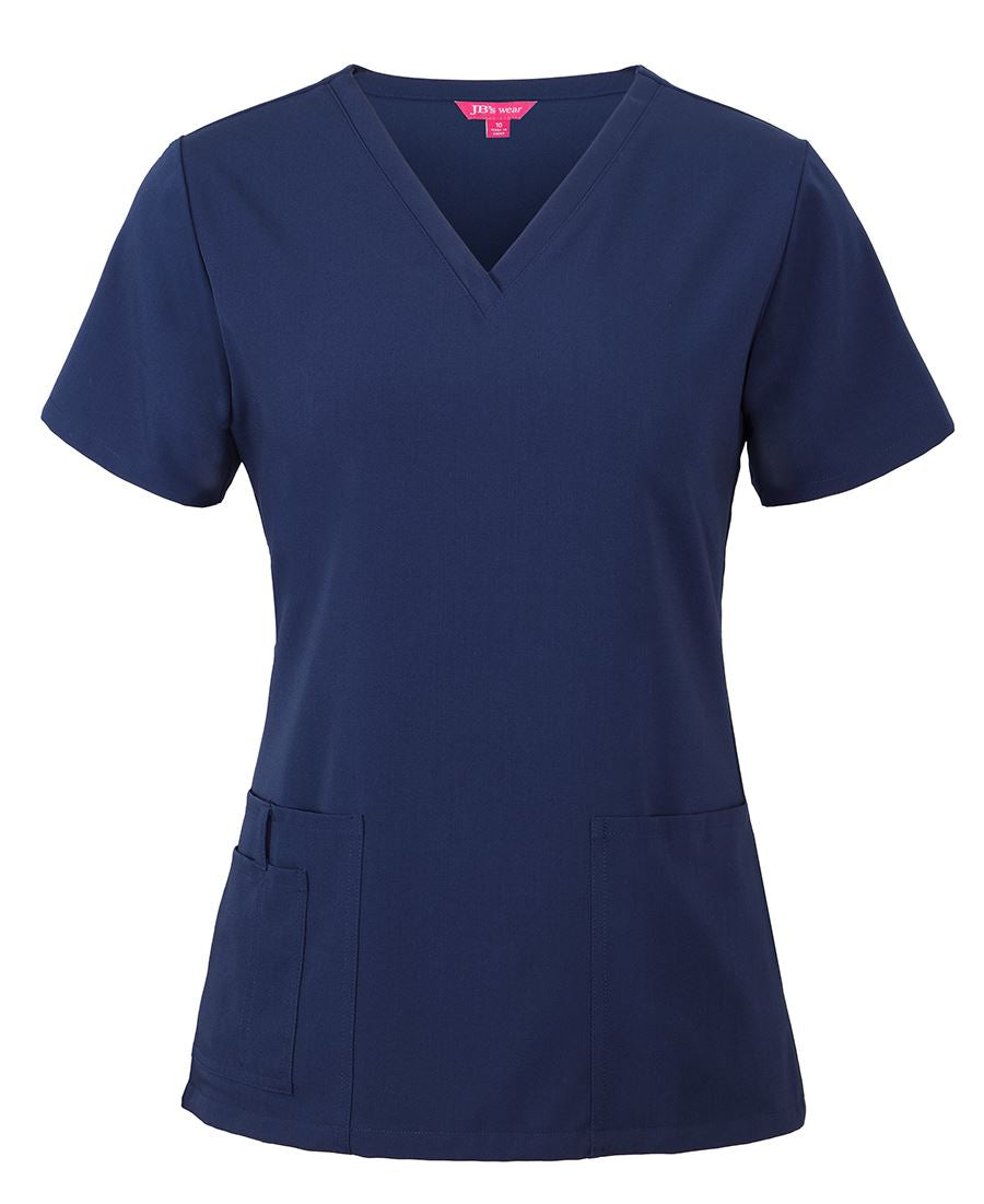 JB's LADIES NU SCRUB TOP NAVY