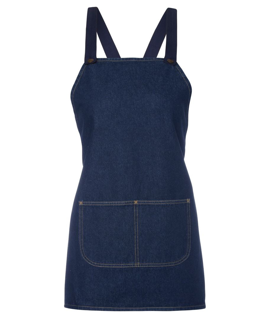 JB's CROSS BACK 65x71 BIB DENIM APRON (WITHOUT STRAP) NAVY