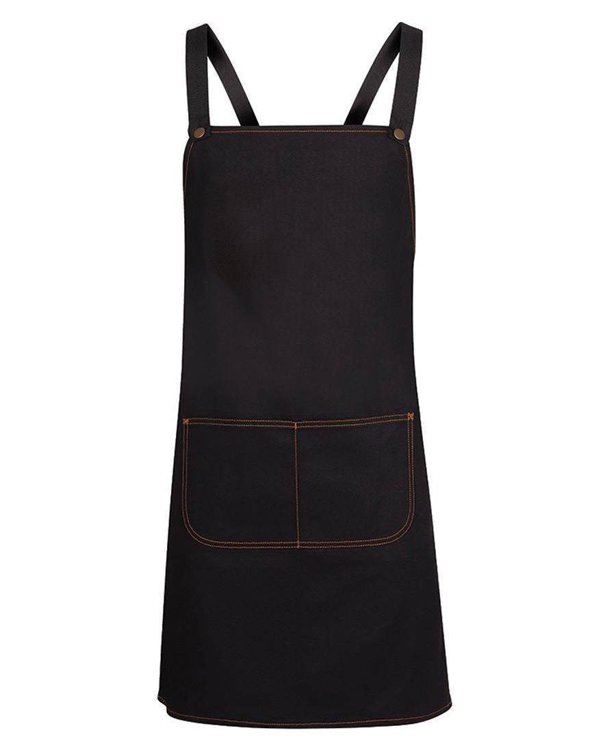 JB's CROSS BACK DENIM APRON (WITHOUT STRAP) NAVY
