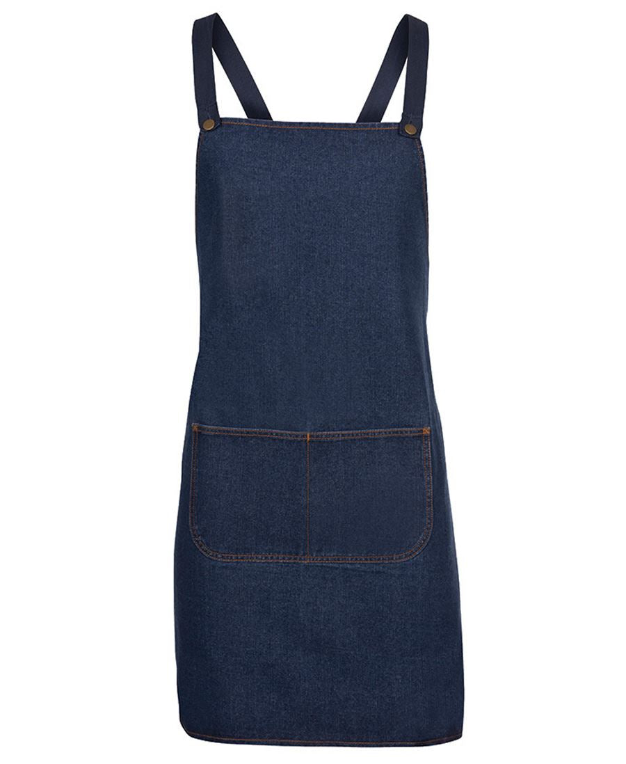JB's CROSS BACK DENIM APRON (WITHOUT STRAP) NAVY