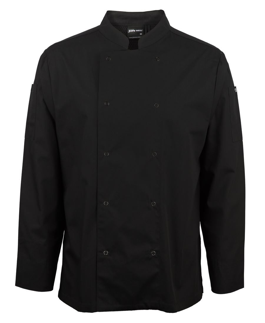 JB's L/S SNAP BUTTON CHEFS JACKET BLACK