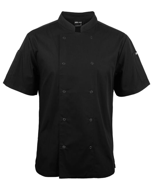 JB's S/S SNAP BUTTON CHEFS JACKET BLACK