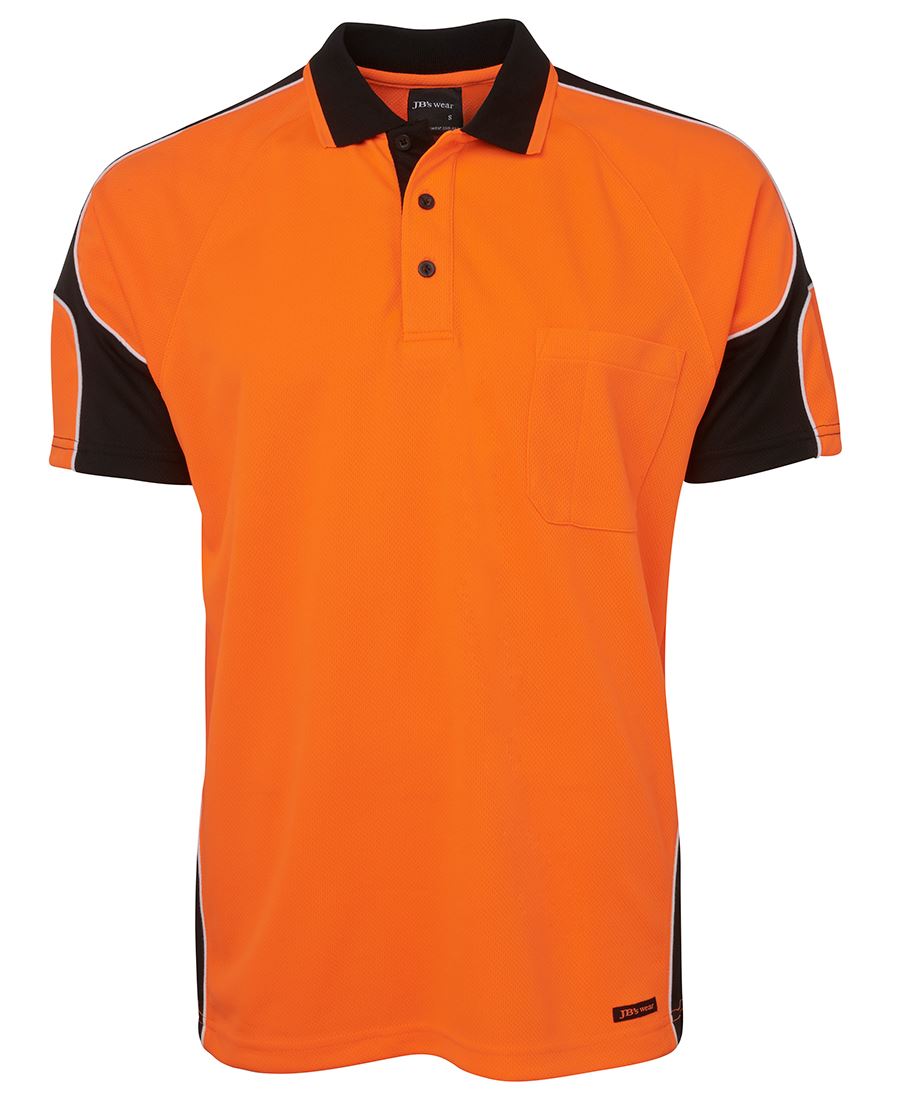 JB's HV 4602.1 S/S ARM PANEL POLO LIME/RED