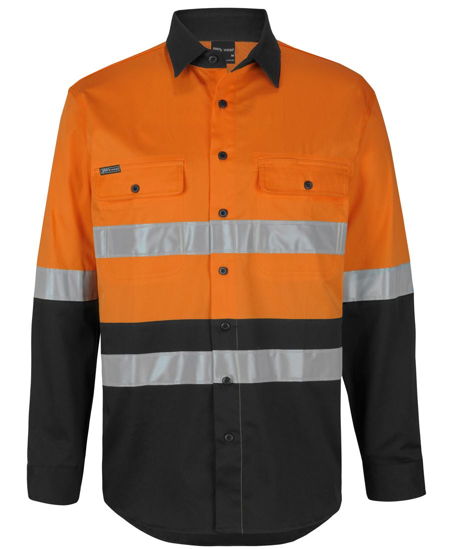 JB's HV D+N L/S STRETCH W/SHIRT WITH TAPE ORANGE/NAVY