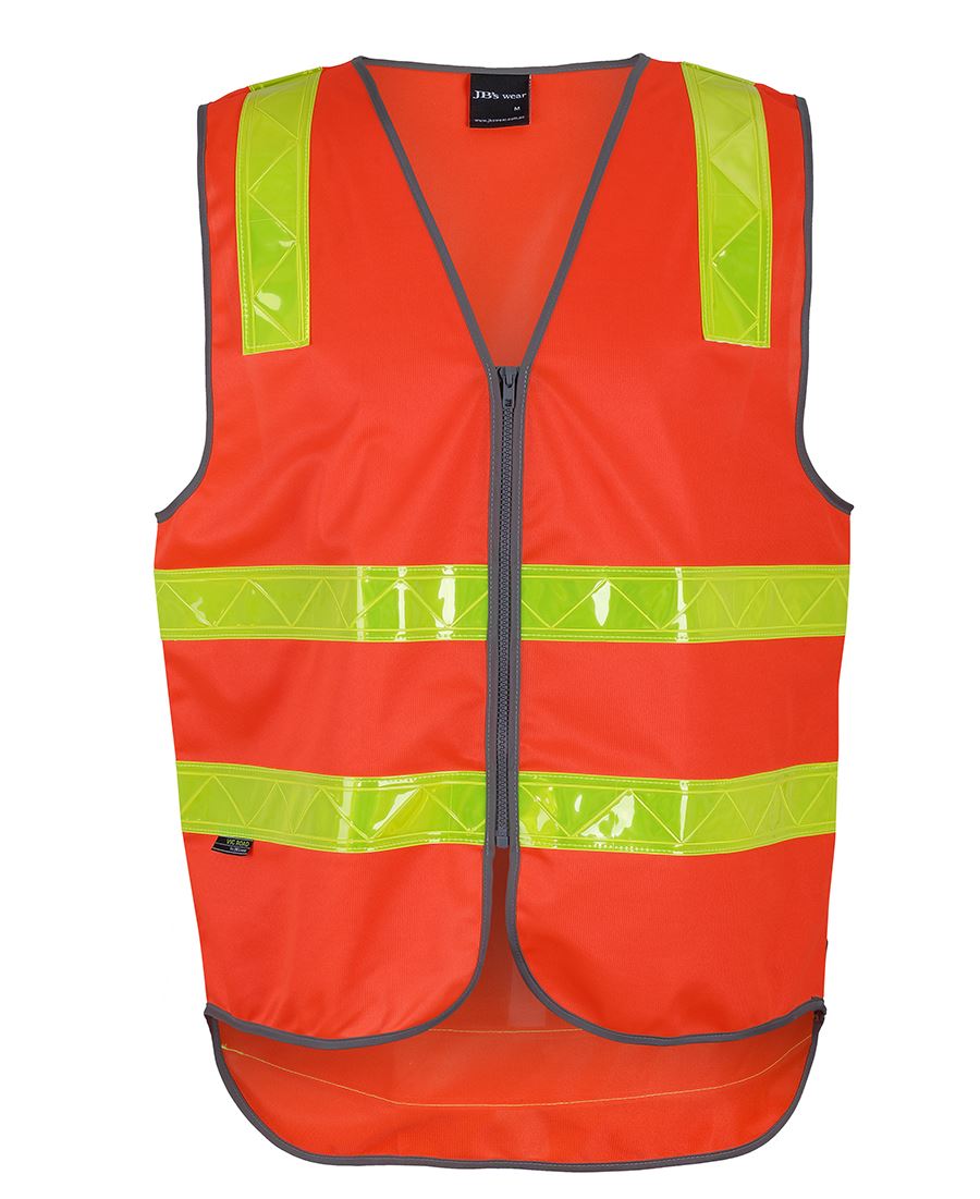 JB's VIC ROAD (D+N) ZIP SAFETY VEST ORANGE