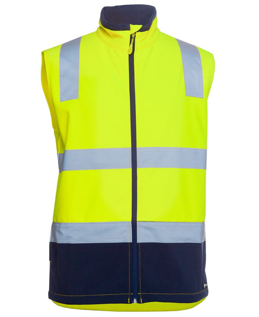 JB's HV (D+N) THREE LAYER SOFTSHELL VEST LIME/NAVY