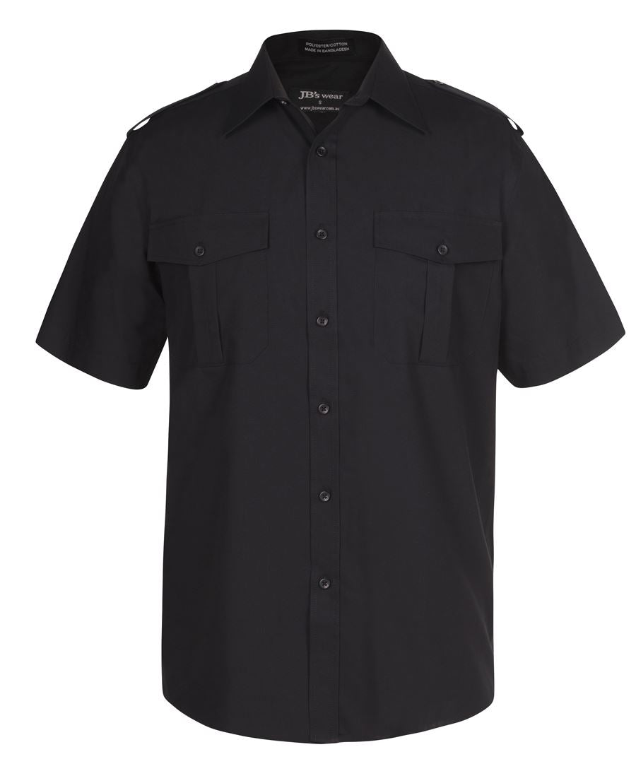JB's S/S EPAULETTE SHIRT BLUE