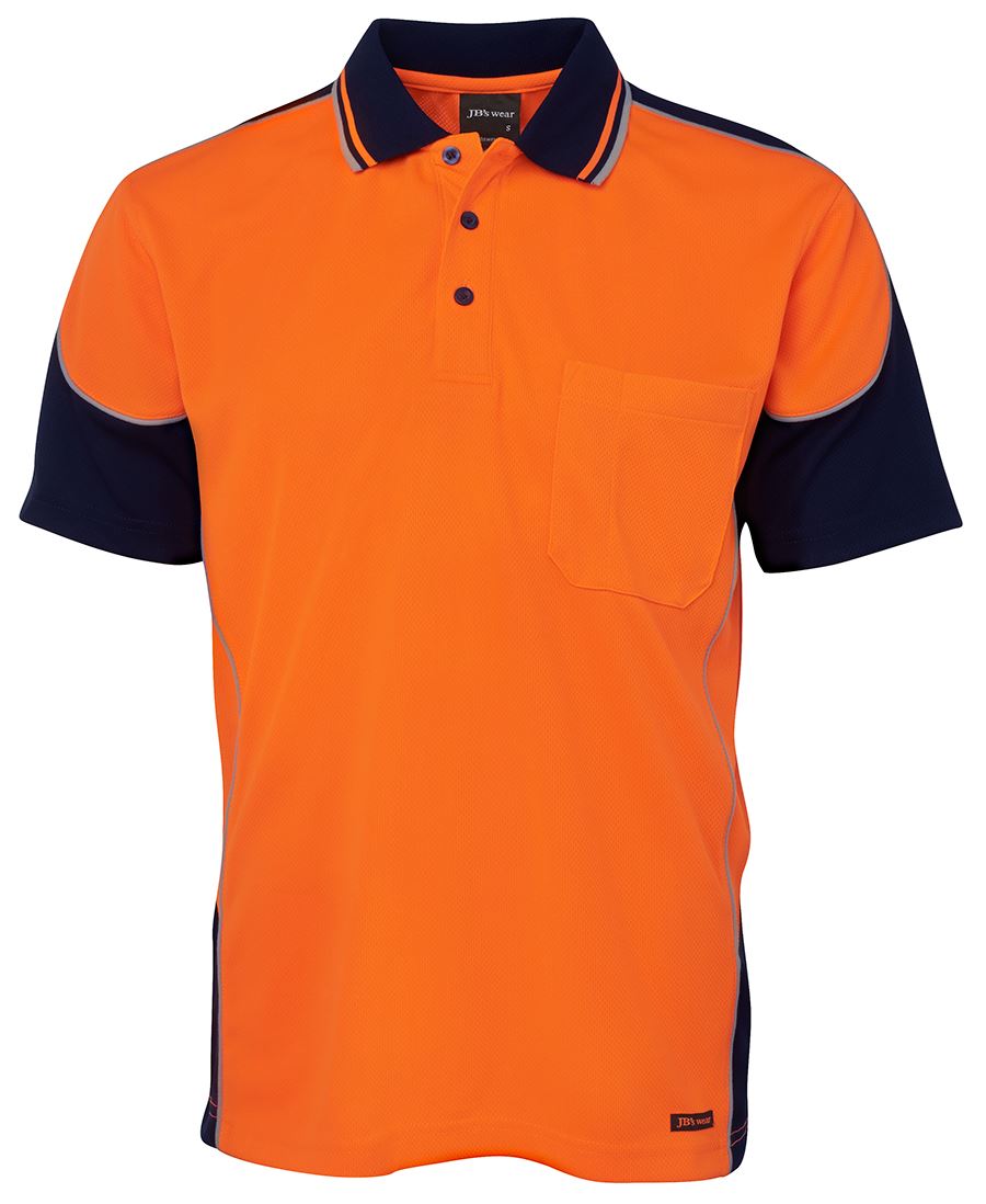 JB's HV 4602.1 S/S CONTRAST PIPING POLO LIME/NAVY