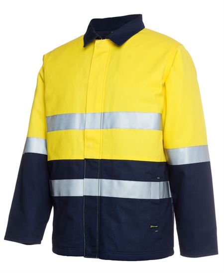 JB's HV (D+N) COTTON JACKET YELLOW/NAVY