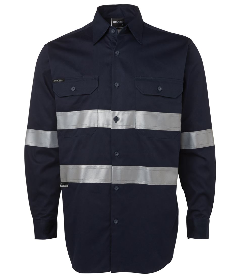 JB's (D+N) L/S 190G WORK SHIRT HV ORANGE
