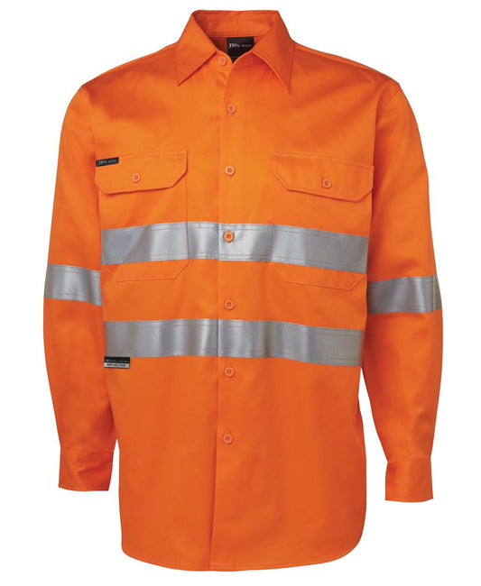JB's (D+N) L/S 190G WORK SHIRT HV ORANGE