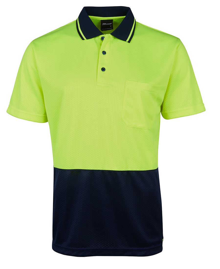 JB's HV 4602.1 JACQUARD NON CUFF POLO LIME/NAVY
