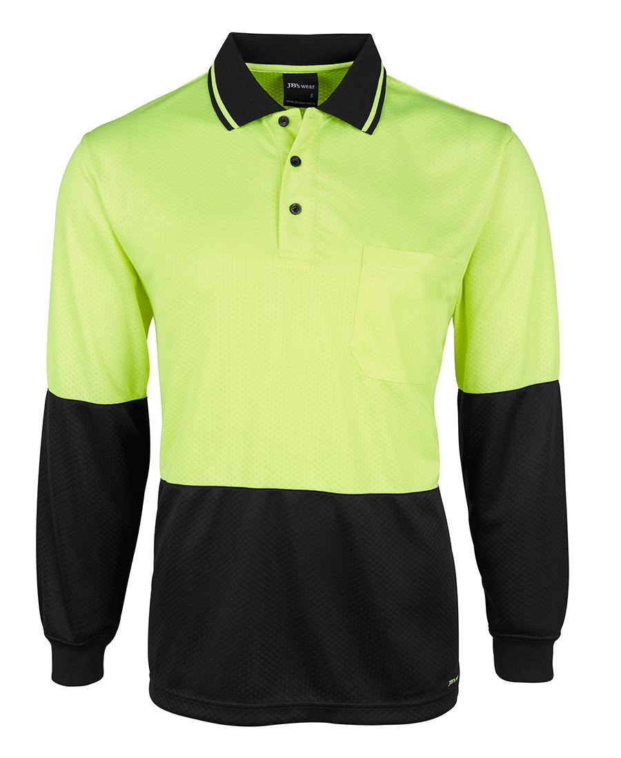 JB's HV 4602.1 L/S JACQUARD POLO LIME/NAVY