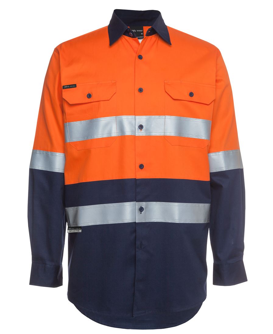 JB's HV (D+N) L/S 190G SHIRT YELLOW/NAVY