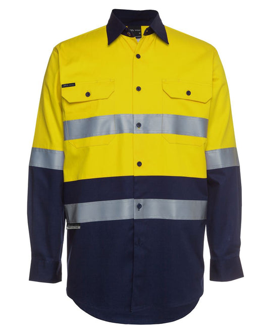 JB's HV (D+N) L/S 190G SHIRT YELLOW/NAVY