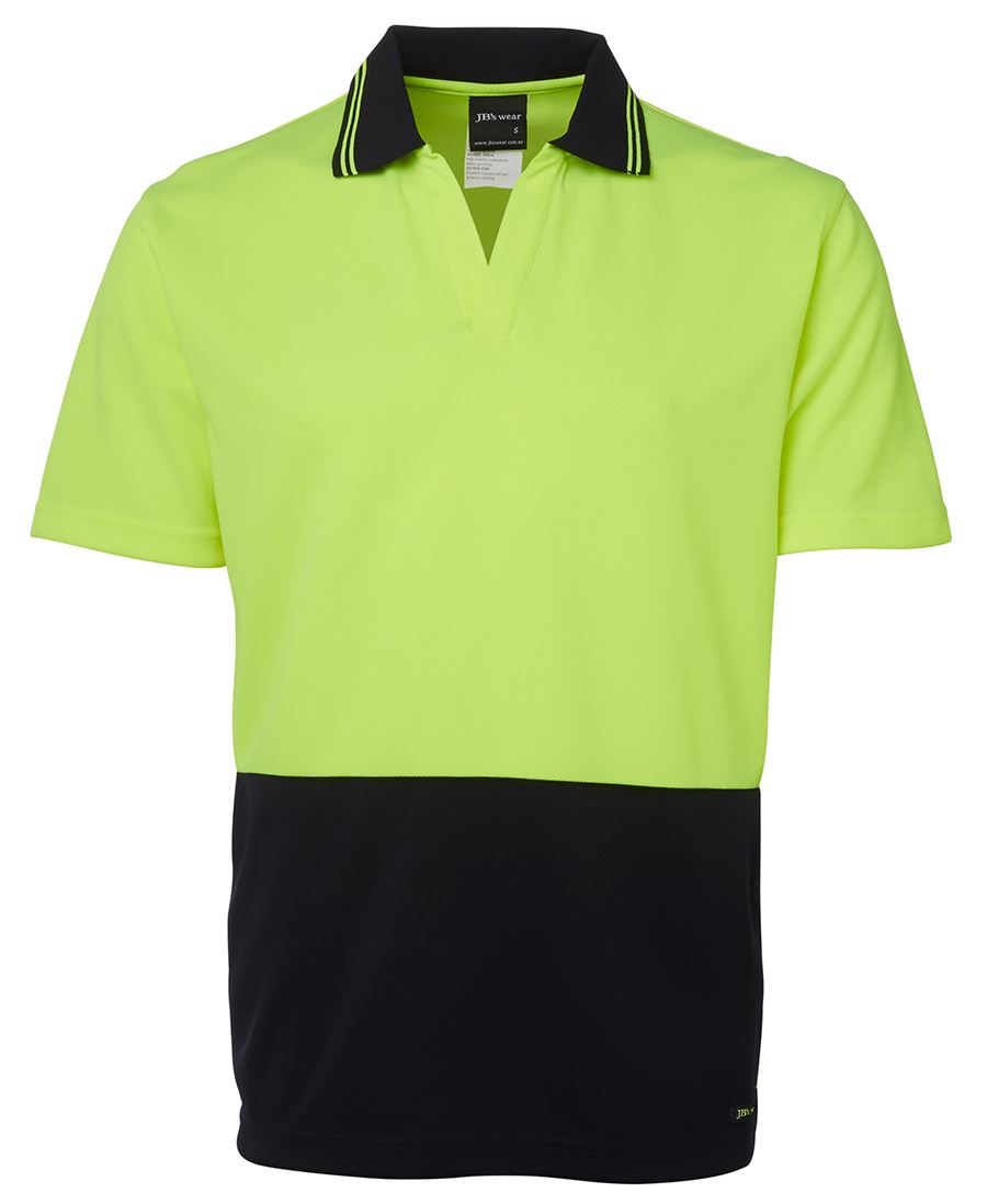 JB's HV 4602.1 S/S NON BUTTON POLO LIME/NAVY