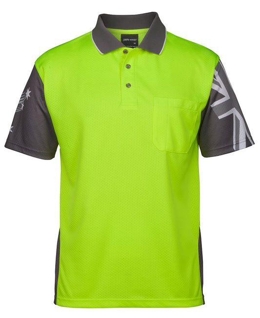 JB's HV SOUTHERN CROSS POLO LIME/CHARCOAL