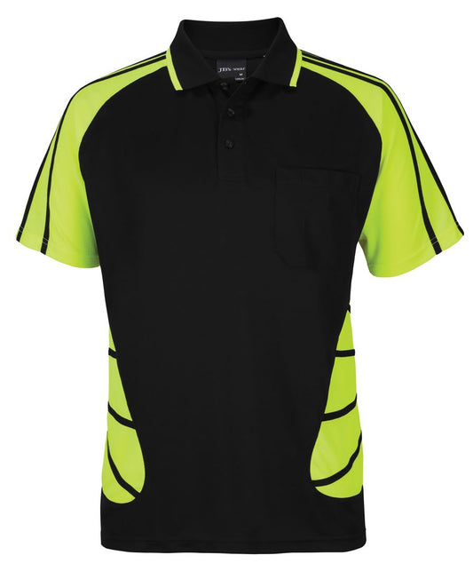 JB's STREET SPIDER POLO NAVY/LIME