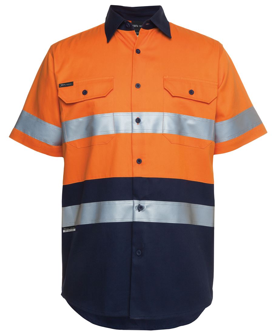 JB's HV (D+N) S/S 190G SHIRT YELLOW/NAVY