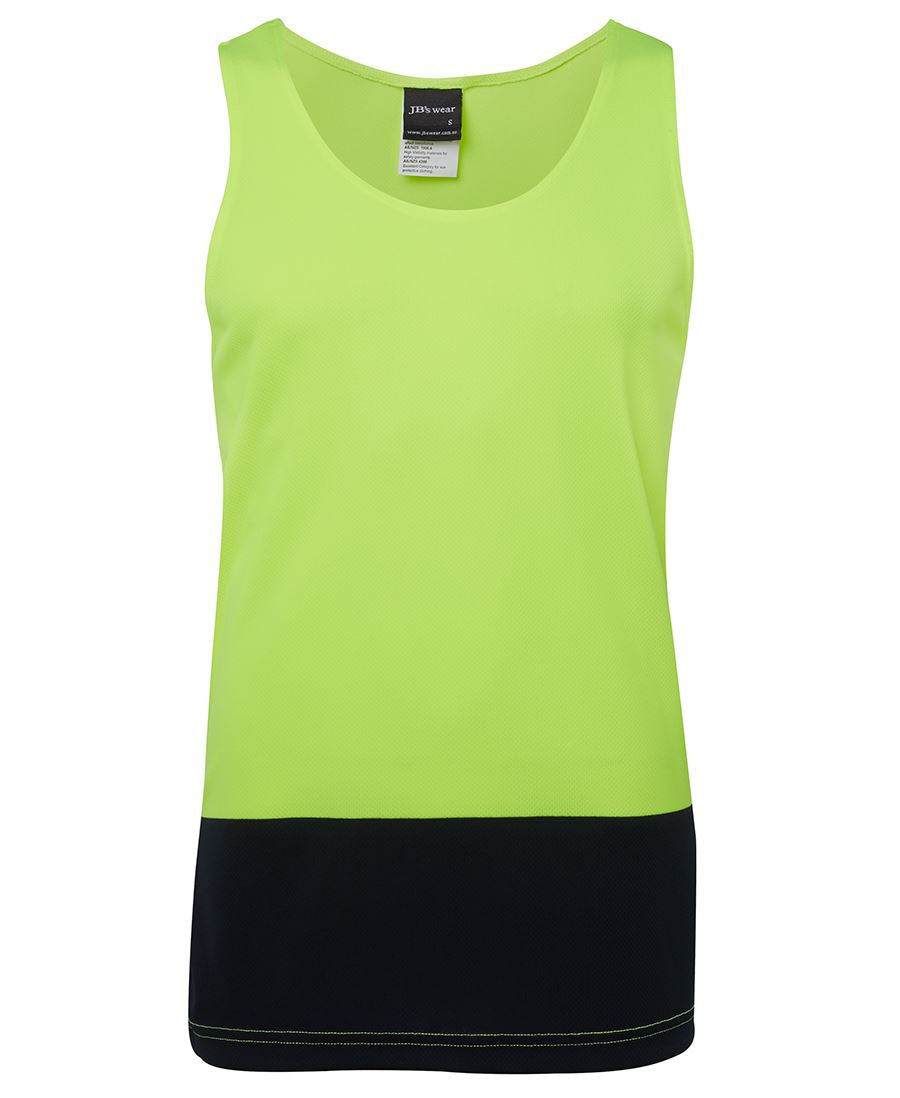 JB's HV TRAD SINGLET LIME/NAVY