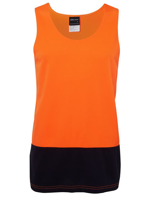 JB's HV TRAD SINGLET LIME/NAVY