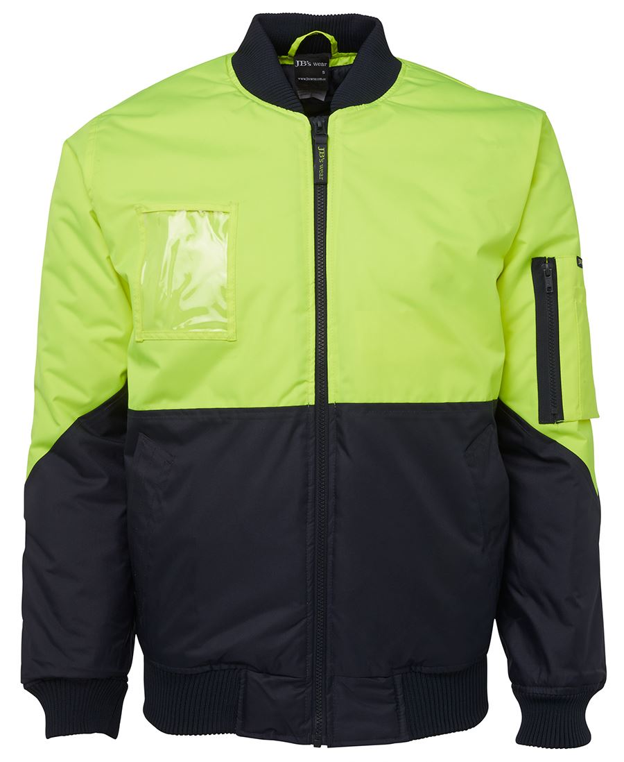 JB's HI VIS FLYING JACKET LIME/NAVY