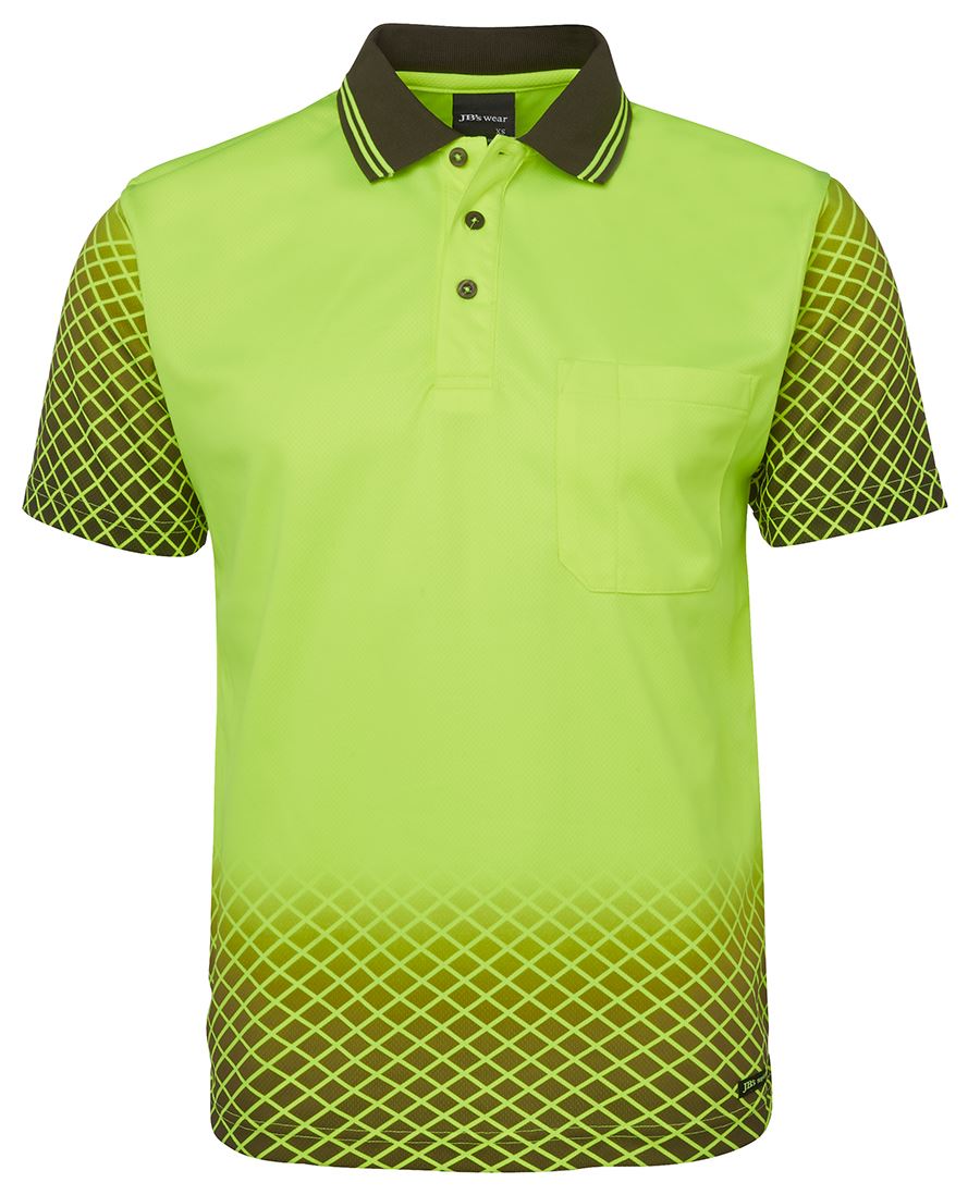 JB's HV 4602.1 NET SUB POLO LIME/BLACK