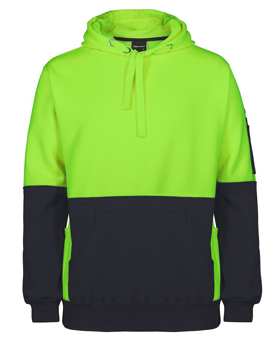 JB's HV 330G PULL OVER HOODIE LIME/NAVY