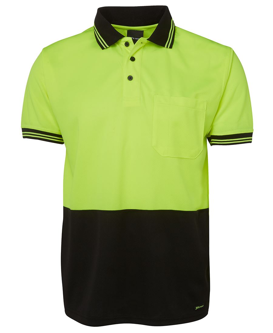 JB's HV S/S TRAD POLO LIME/GREY